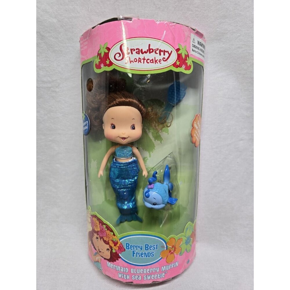 Strawberry Shortcake Mermaid BLUEBERRY MUFFIN & Pet SEA SWEETIE Bandai 2004